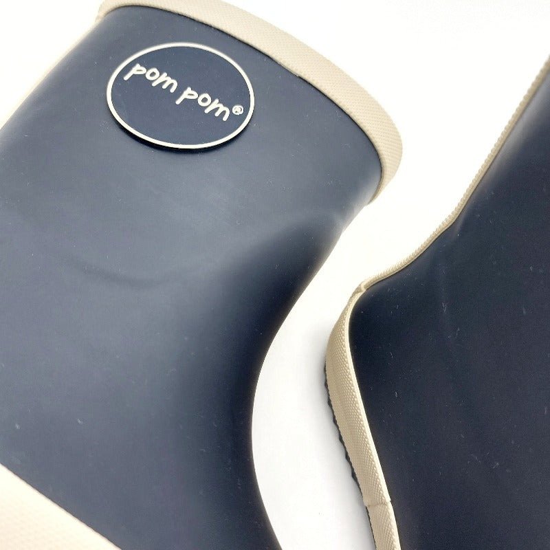 Gummistiefel navy PomPom