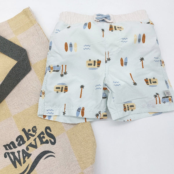 Badeshorts mit Schwimmwindel mint