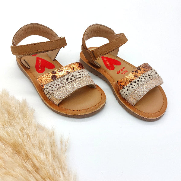 Sandale cognac bronze