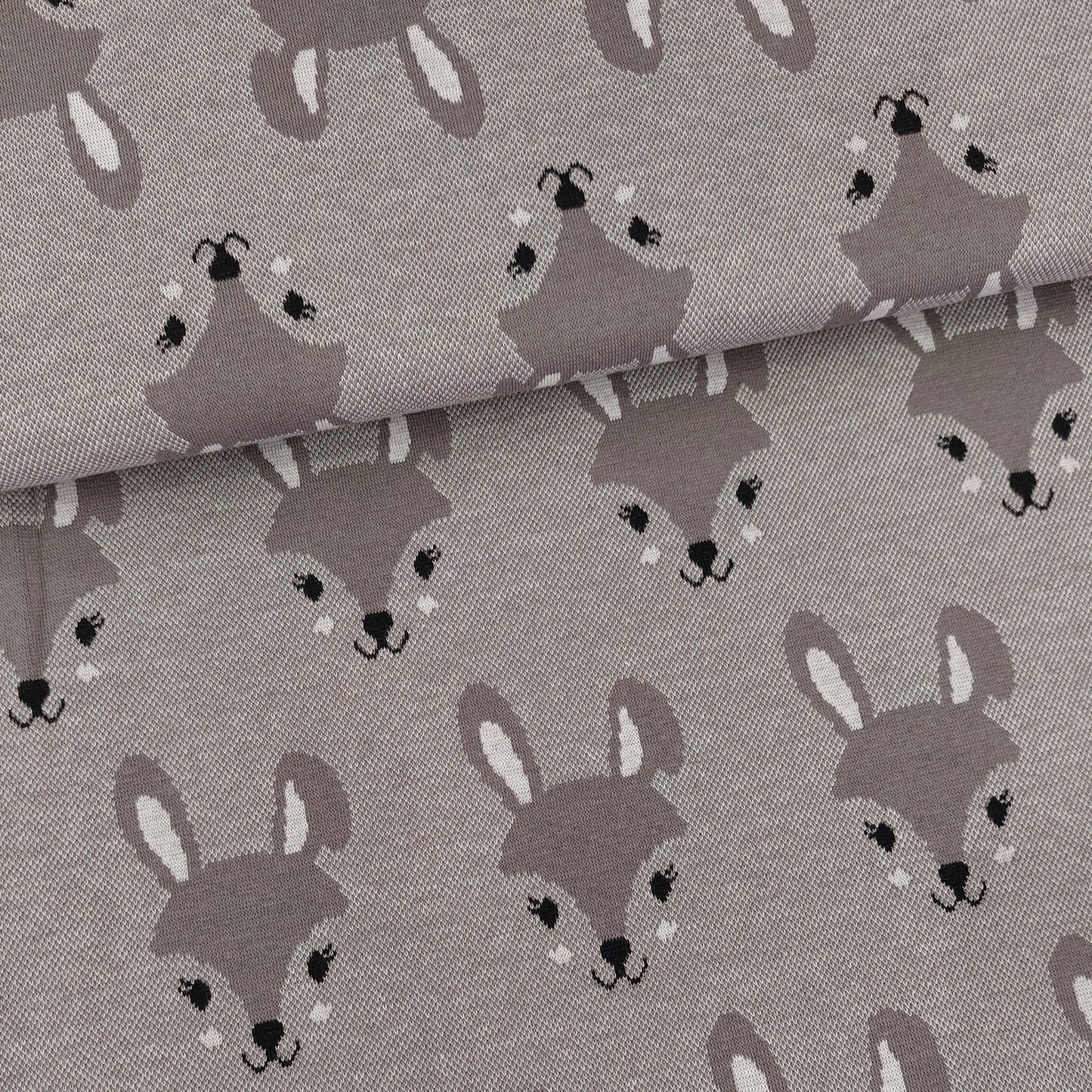 Bio Jacquard - Hasen grau