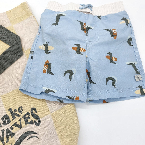 Badeshorts mit Schwimmwindel croc