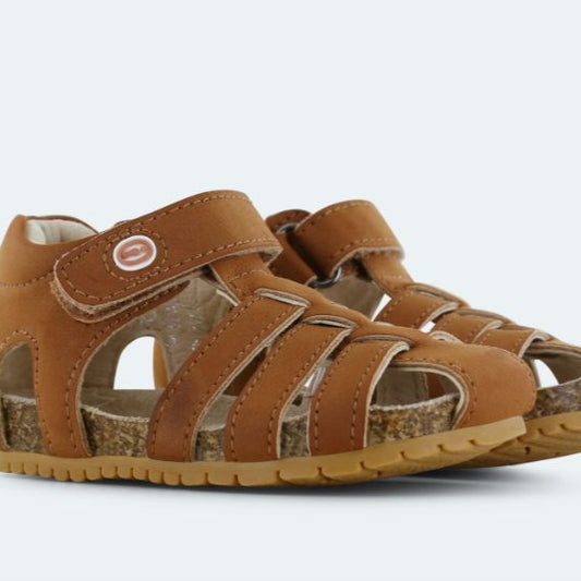 Sandale cognac geschlossen